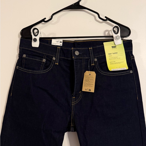 Levi's Men's 502 Taper Stretch Jeans Deep Indigo 32 New - Picture 7 of 7